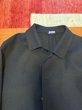 Munro midnight blue wool Lightweight Shirt Jacket.